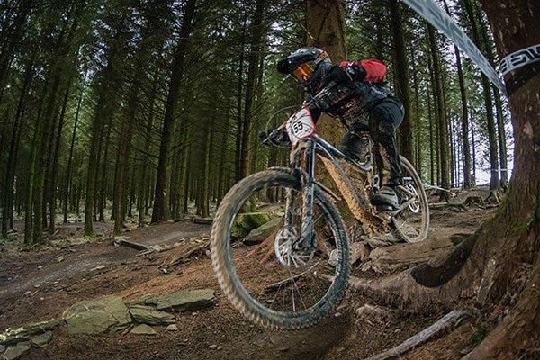 Team Tredz rider Lindsay takes on the final round of the Welsh Gravity Enduro in Bike Park Wales in Merthyr